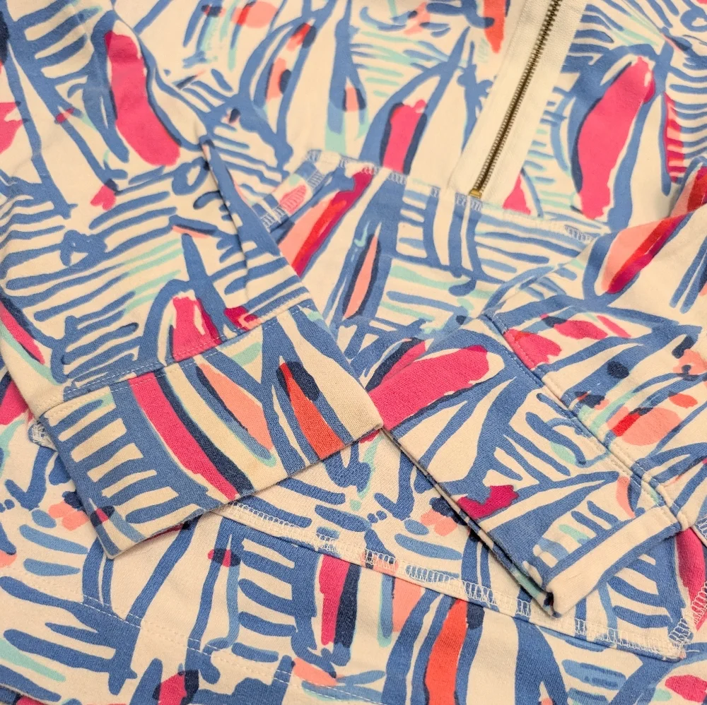 Lilly Pulitzer Skipper Popover Red Right Return Size Medium 🛞⛵🌊 - Picture 5 of 13